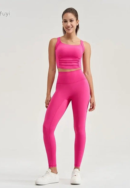 Yoga Clothes Suit – Women's Stretchy Slim-Fit Sports Bra with Fixed Chest Pad Alfra Retail 1