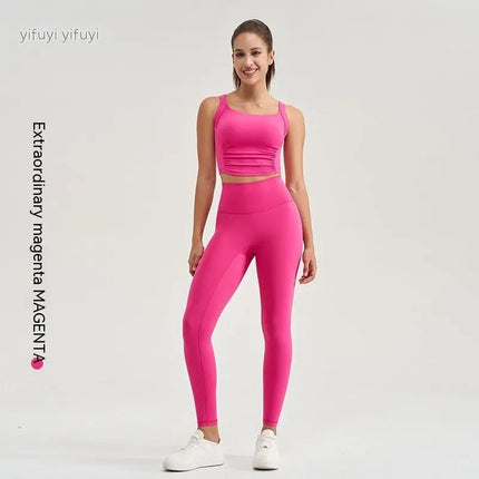 Yoga Clothes Suit – Women's Stretchy Slim-Fit Sports Bra with Fixed Chest Pad Alfra Retail 1